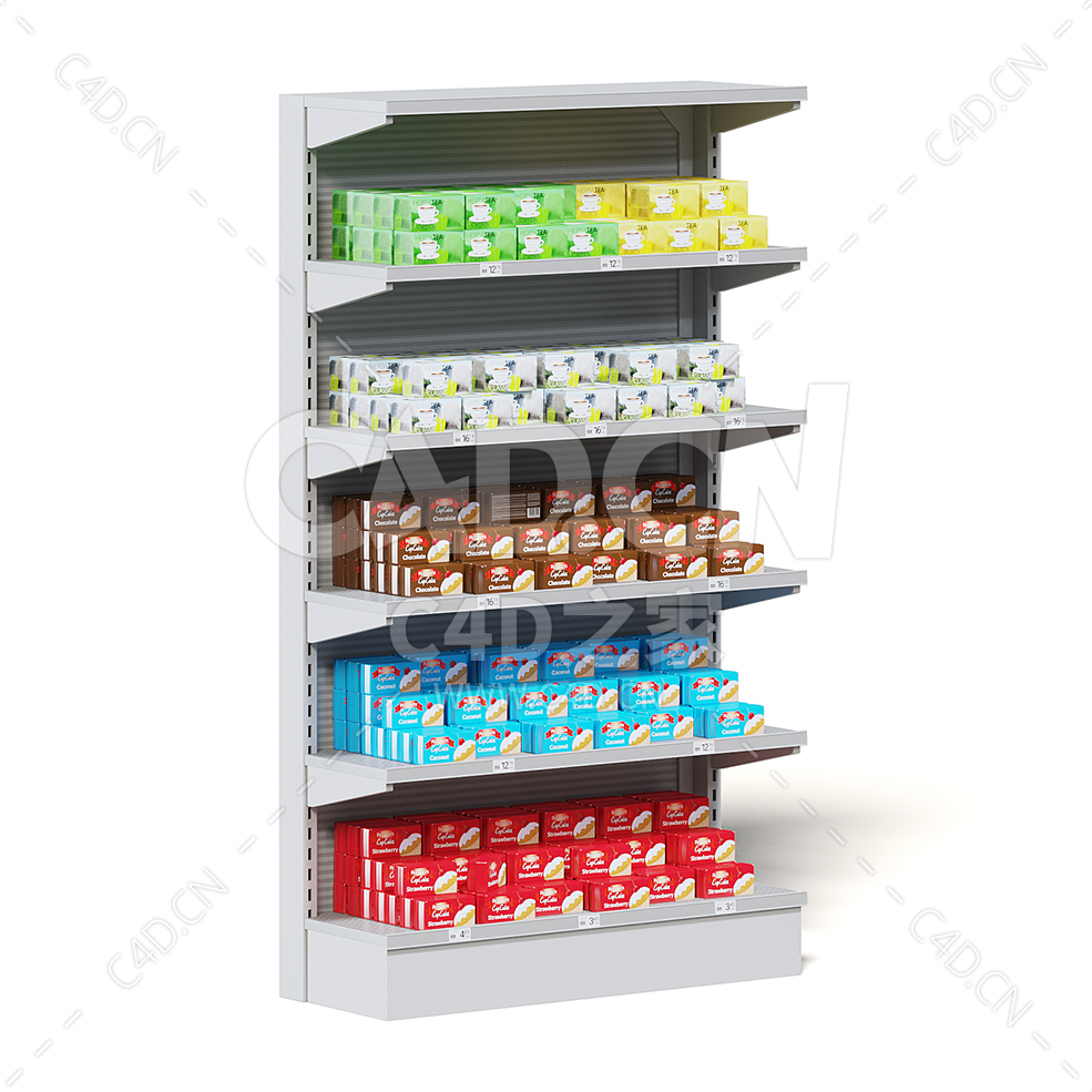 C4D商场超市茶叶饼干咖啡食品货架模型下载market shelf tea and cookies - C4D之家 - 33.jpg