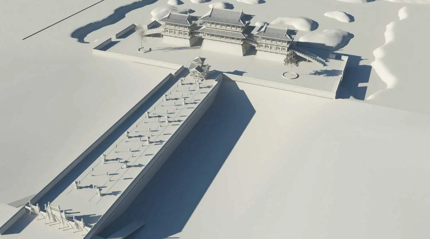 九洲池景点 (局部) 三维建模（Cinema 4D＋VRay） - C4D之家 - 九洲池景点0.jpg