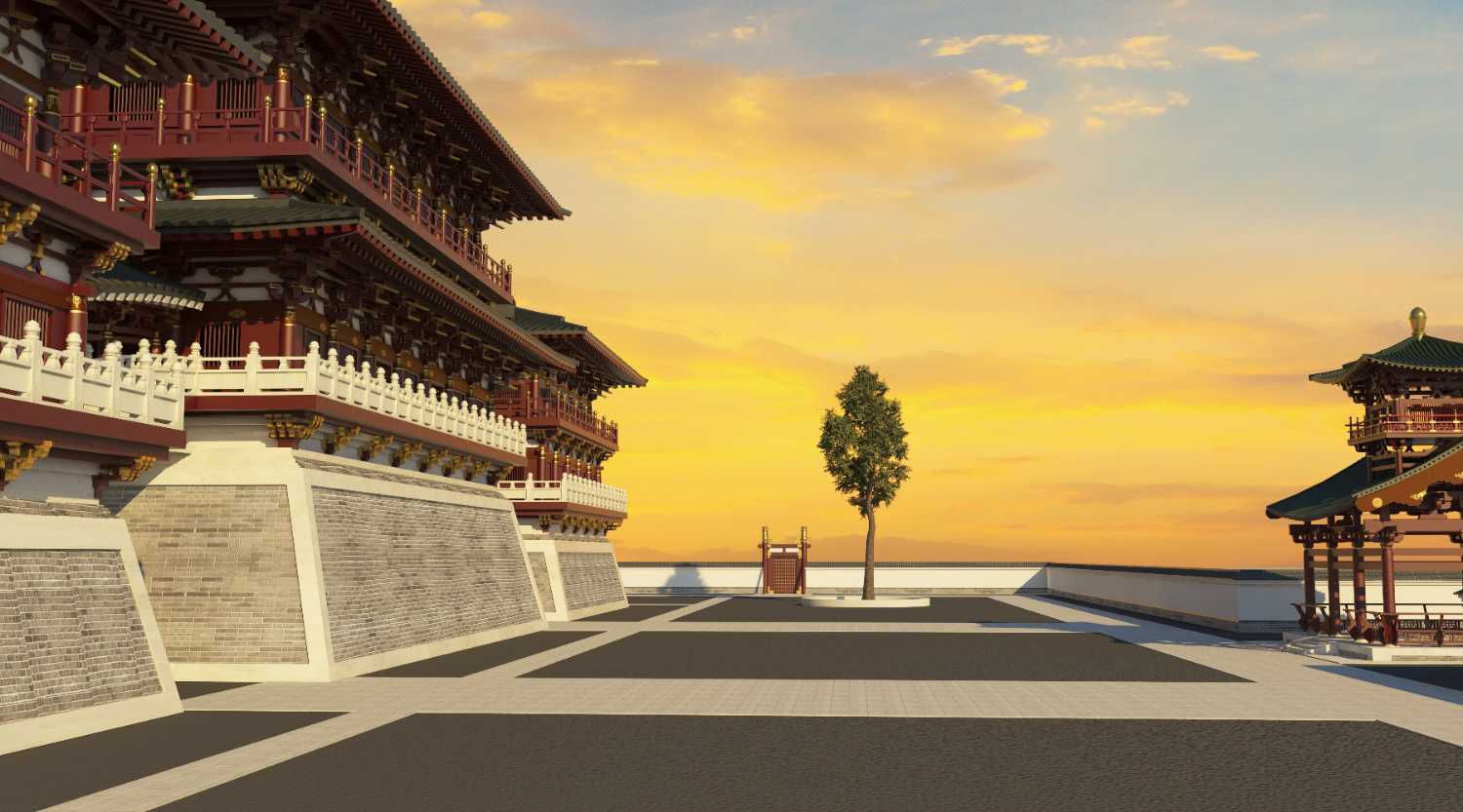九洲池景点 (局部) 三维建模（Cinema 4D＋VRay） - C4D之家 - 九洲池景点05.jpg