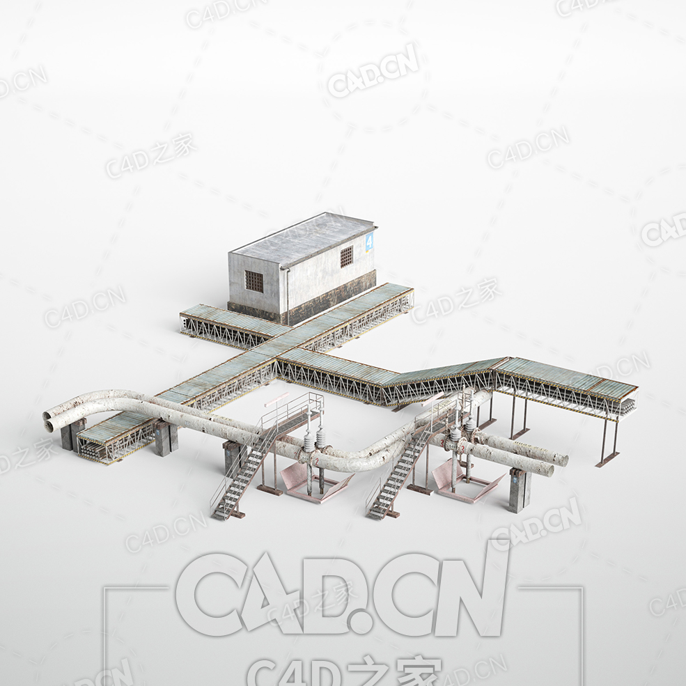 工业管道铺设供暖设备电厂设施C4D模型下载 - C4D之家 - AM227_023.jpg
