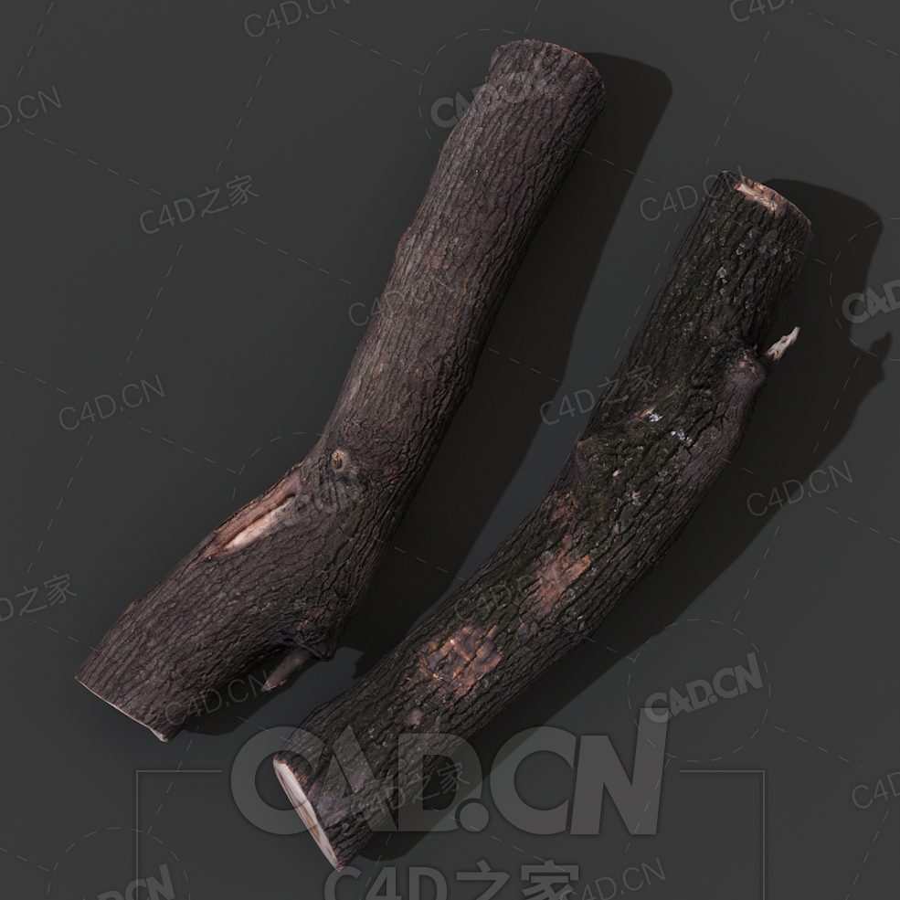 C4D树枝树干木头模型下载 woodLog - C4D之家 - 13.jpg