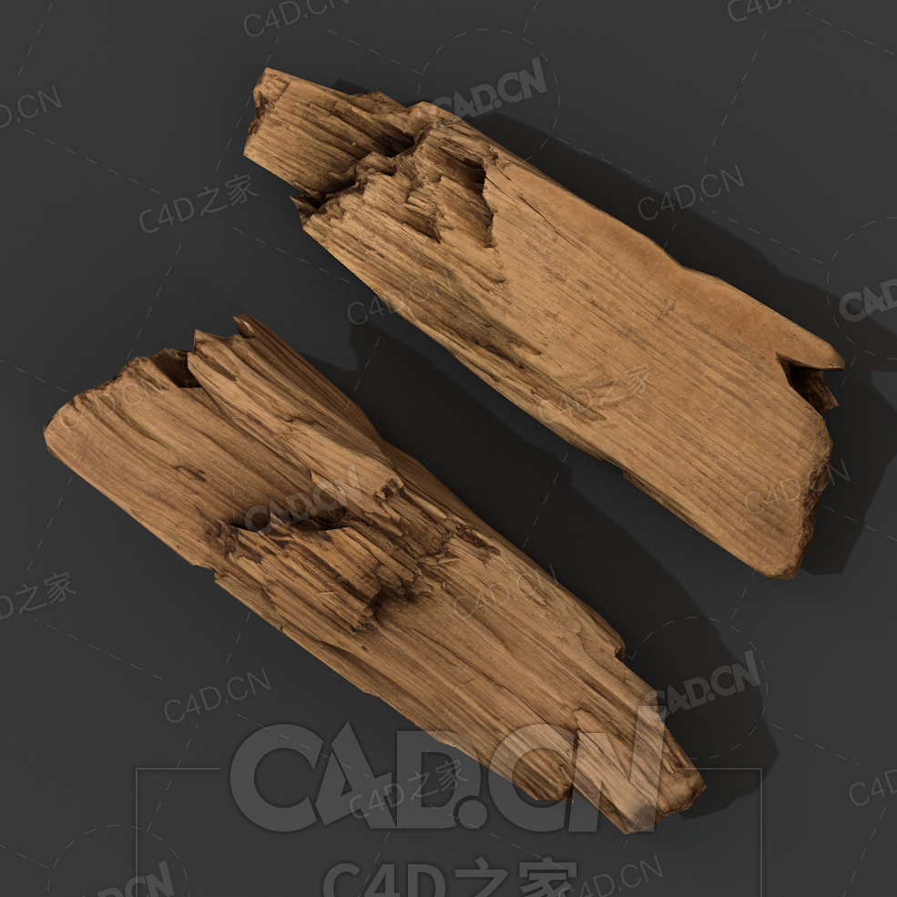 C4D原木块木头碎块模型下载 woodenPlankDebris - C4D之家 - 12.jpg