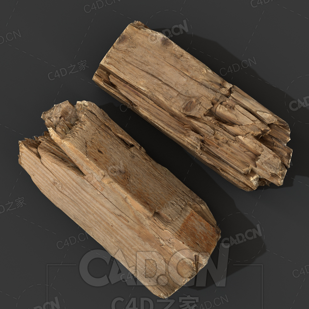 C4D两段断裂的木板木材模型下载 woodTimber - C4D之家 - 19.jpg