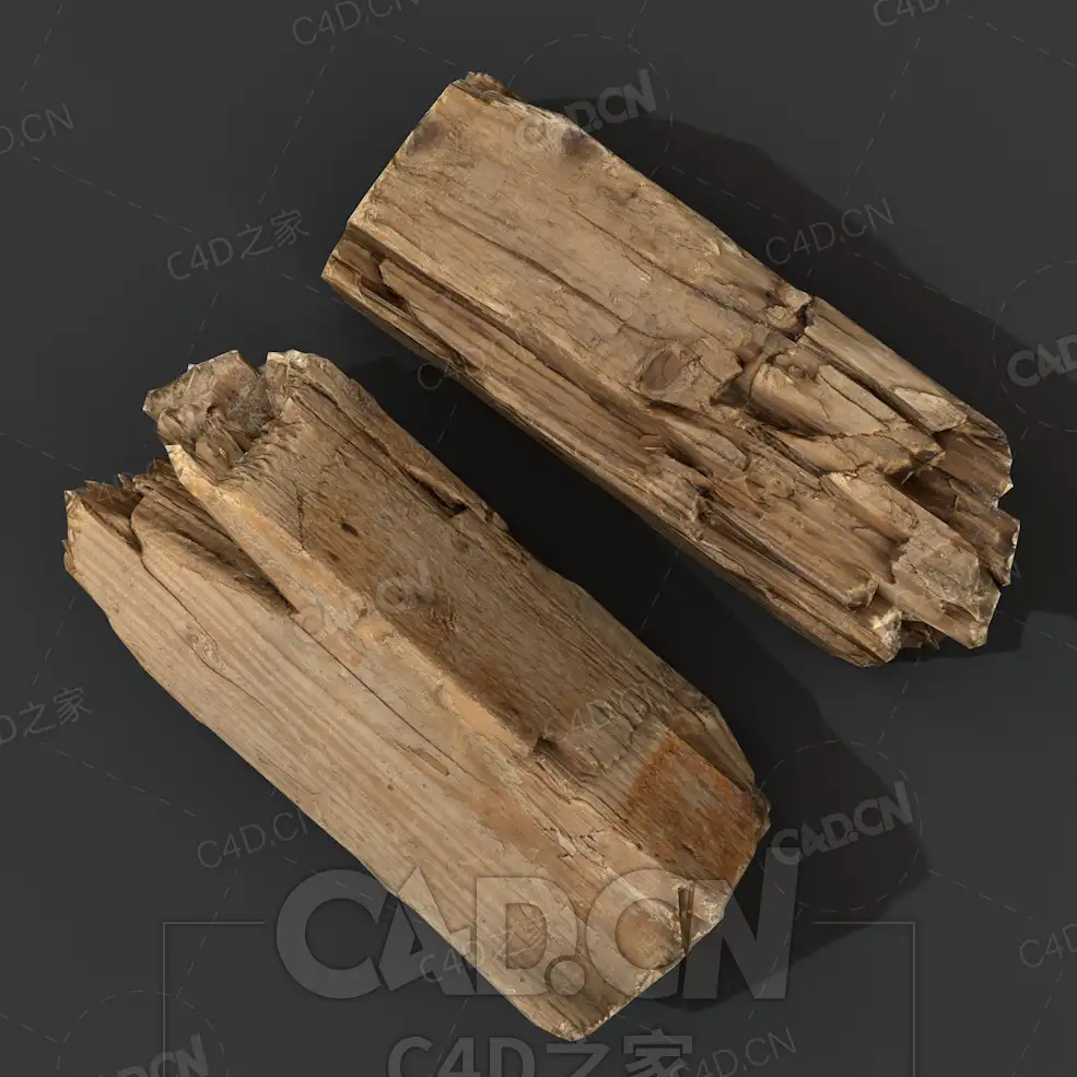 C4D两段断裂的木板木材模型下载 woodTimber - C4D之家 - 19.jpg