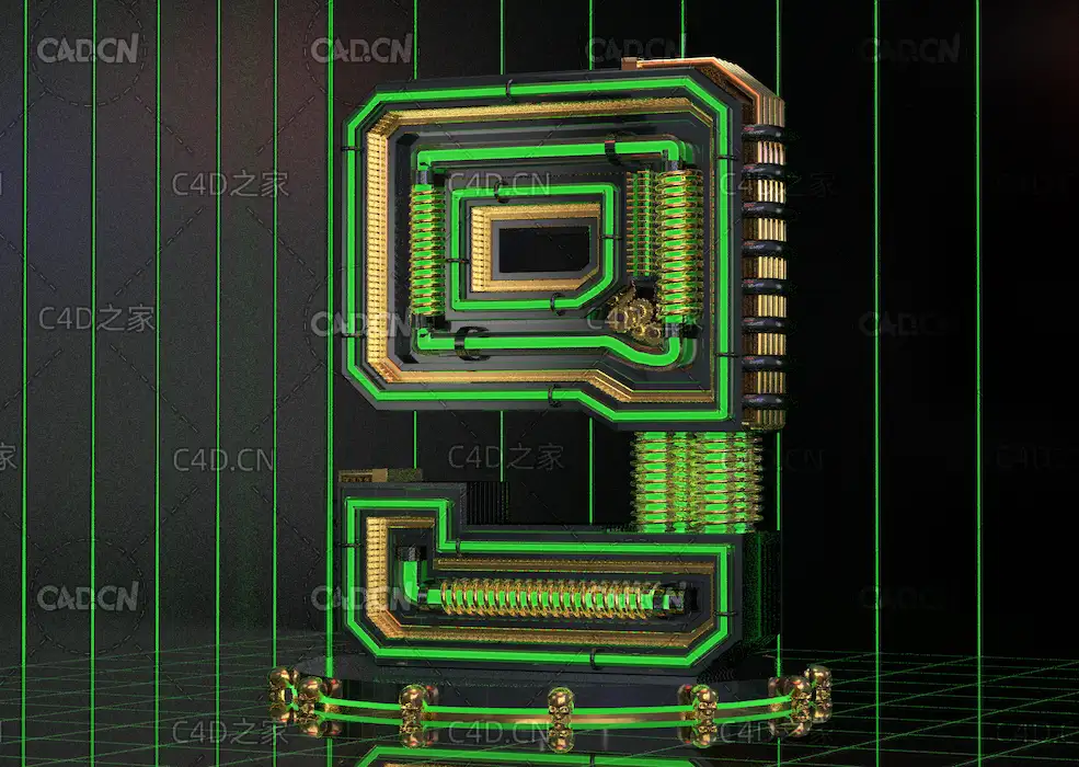 金属机械数字9创意工程