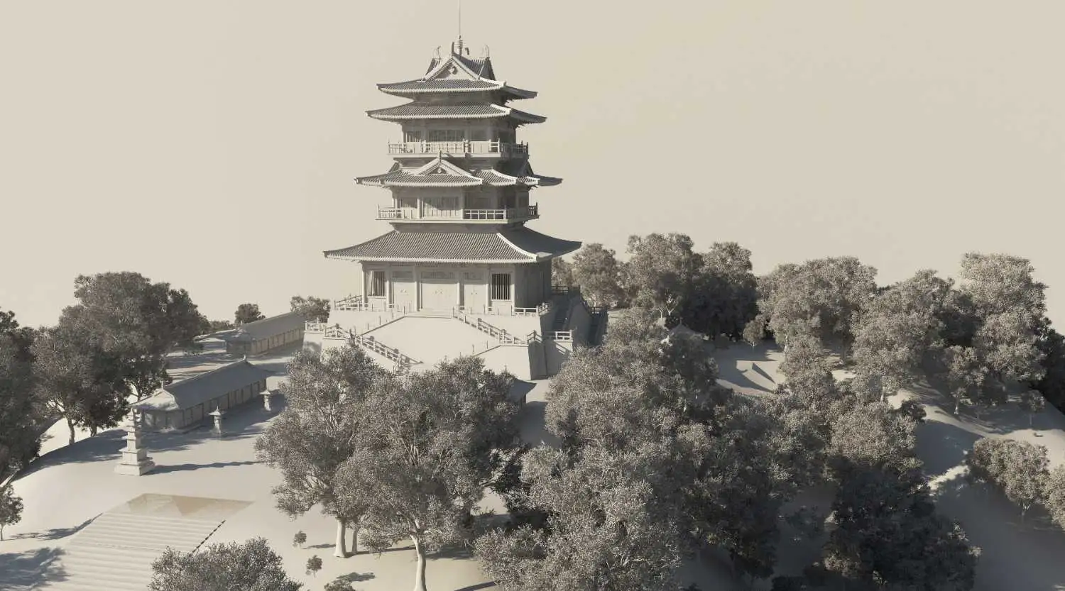 邙山晚眺三维建模（Cinema 4D＋VRay） - C4D之家 - 邙山晚眺2.jpg