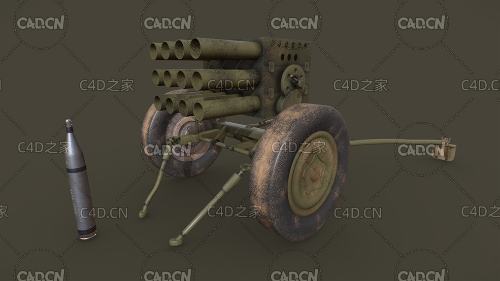 C4D解放军63式火箭炮武器模型 - C4D之家 - 35.jpg