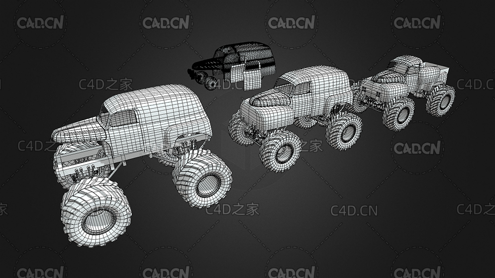 C4D大脚卡车汽车模型 - C4D之家 - 39.jpg