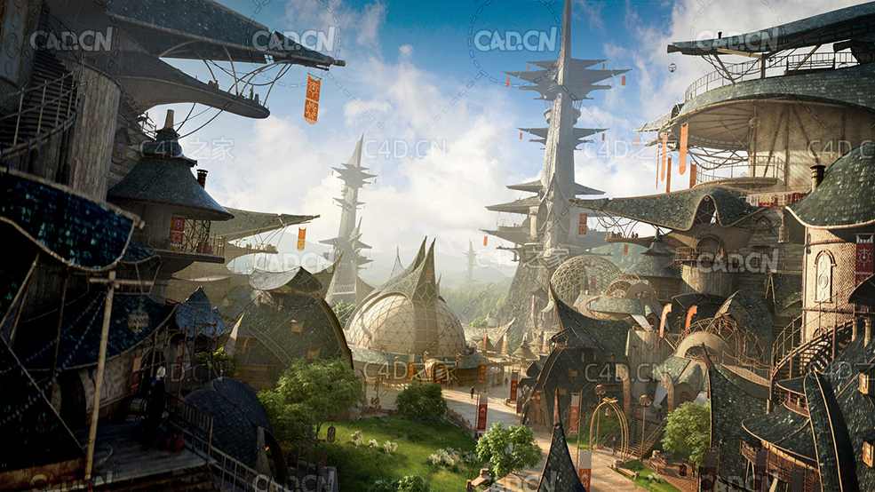 93个梦幻和平王国双人地基欧式建筑C4D模型合集 Kitbash3d – Gaea - C4D之家 - GAEA_WEB_SET_GALLERY_1_1780x.jpg