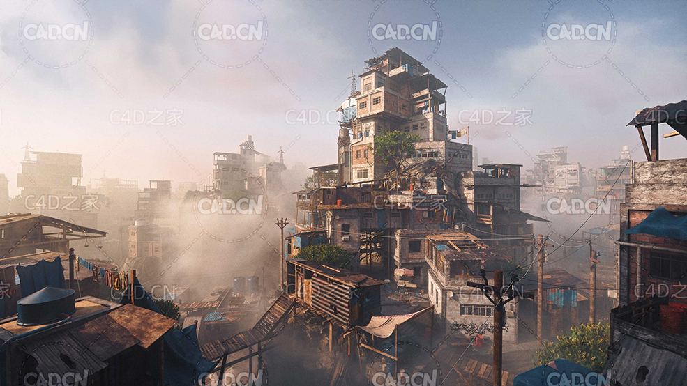 256个贫民窟建筑房子模型合集 Kitbash3d – Favelas