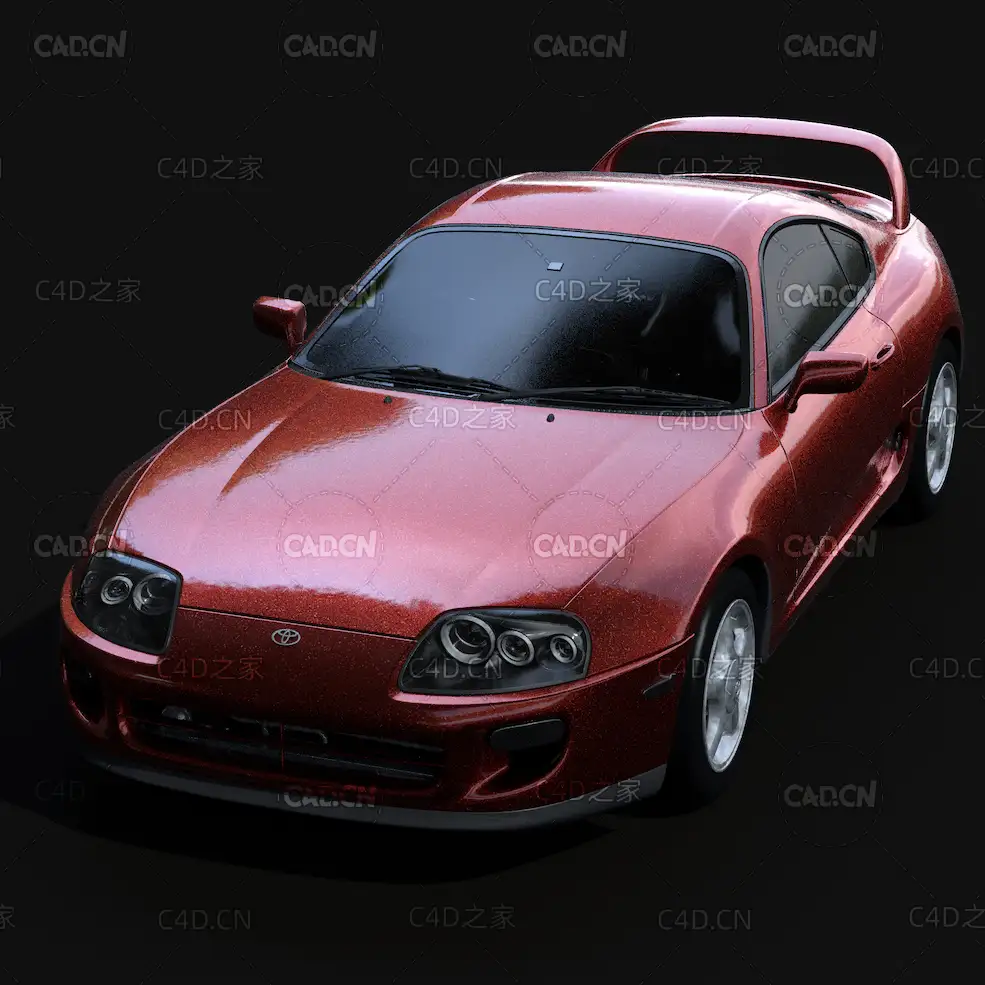 丰田跑车丰田汽车C4D模型下载 Toyota Supra 1998 Model