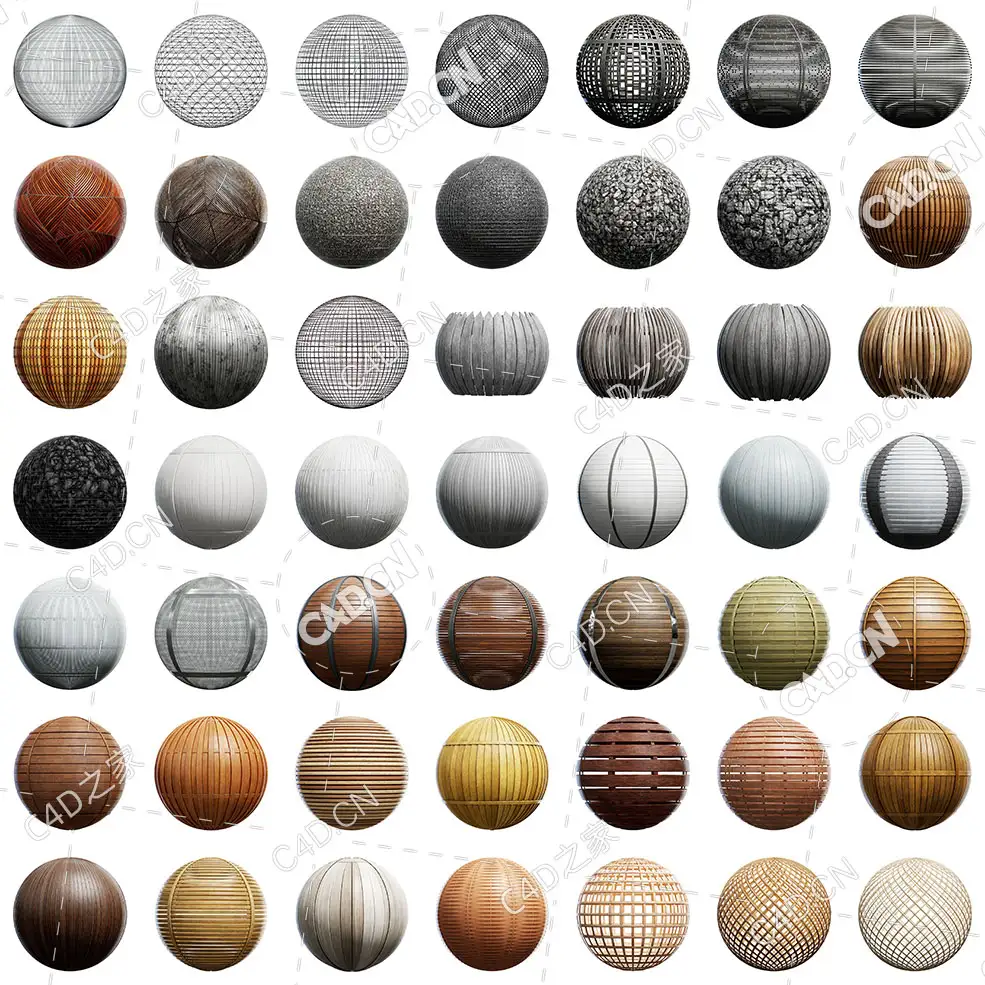 100幅户外围栏围栏网和围栏板贴图纹理CGAxis – Blocks Exterior Fences PBR Textures