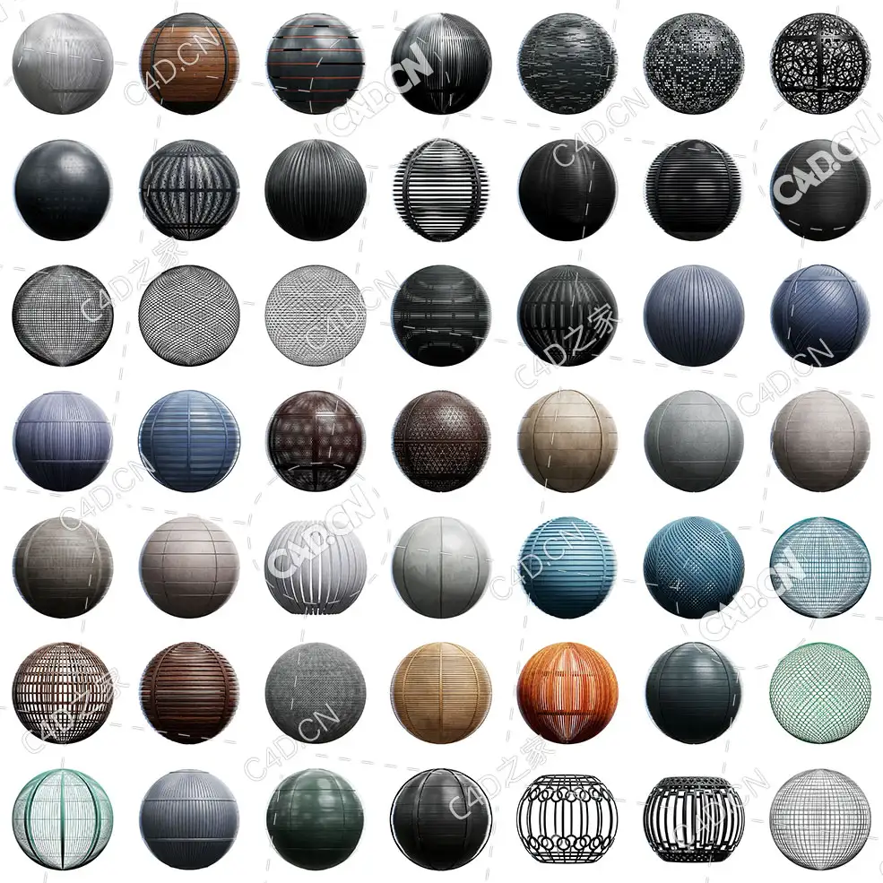 100幅户外围栏围栏网和围栏板贴图纹理CGAxis – Blocks Exterior Fences PBR Textures - C4D之家 - 未命名-1.jpg