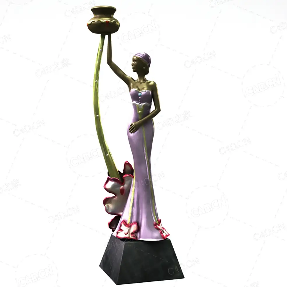印度女神手举水盆雕塑工艺品摆件C4D模型 - C4D之家 - 028.jpg