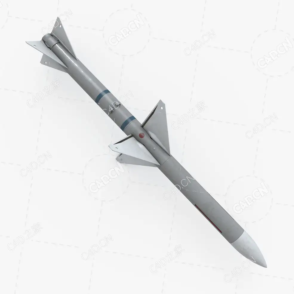 AIM-7空空导弹美国一型中程雷达半主动制导空空导弹AIM 7 Sparrow - C4D之家 - RenderCrate-AIM_7_Sparrow.jpg
