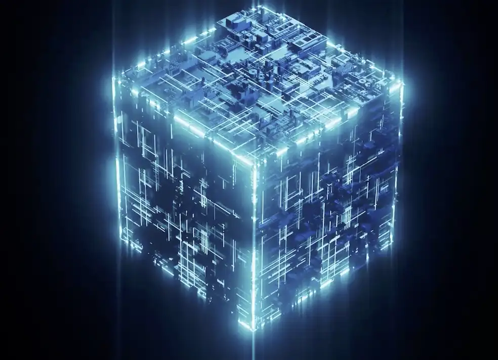 科幻发光能量立方体C4D Reshift工程