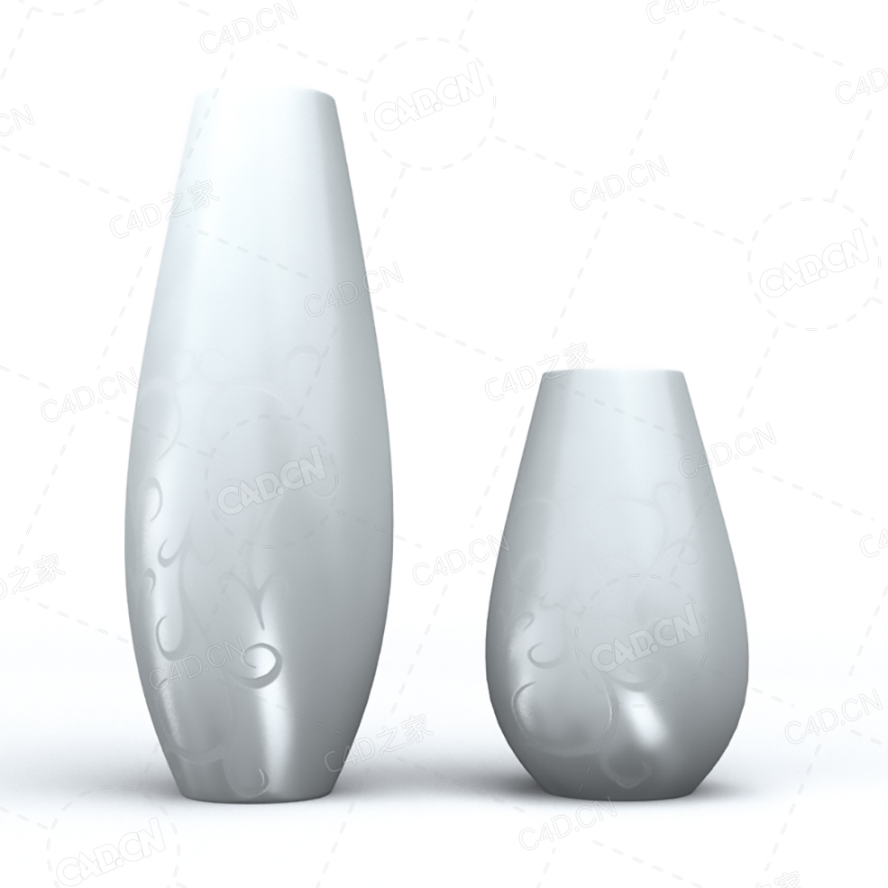 雕花工艺品花瓶C4D模型 - C4D之家 - 045.jpg