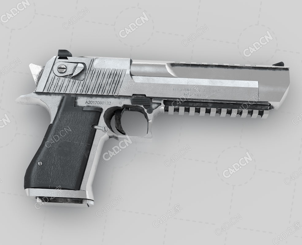 沙漠之鹰手枪C4D模型Desert Eagle