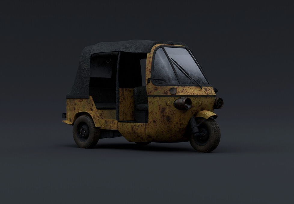 破旧生锈带蓬的三轮车C4D模型Autorickshaw - C4D之家 - 屏幕快照 2022-04-04 下午8.52.51.png