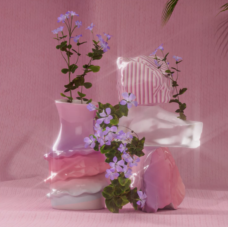 C4D静帧花卉装饰场景渲染教程