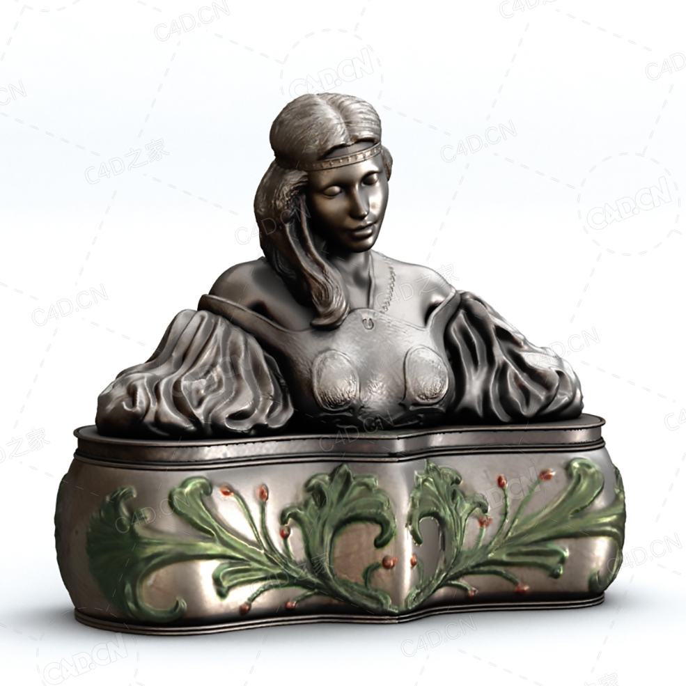 女神雕塑手饰盒C4D模型 - C4D之家 - 065.jpg