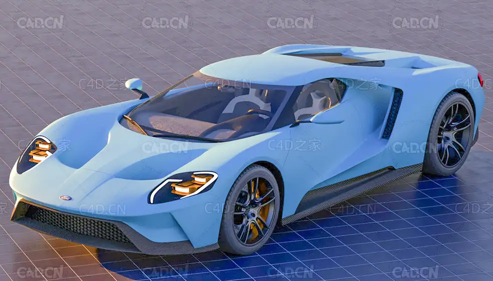 福特GT跑车C4D模型2018 FORD GT 3D MODEL - C4D之家 - 2018-Ford-GT-3D-Model.jpg