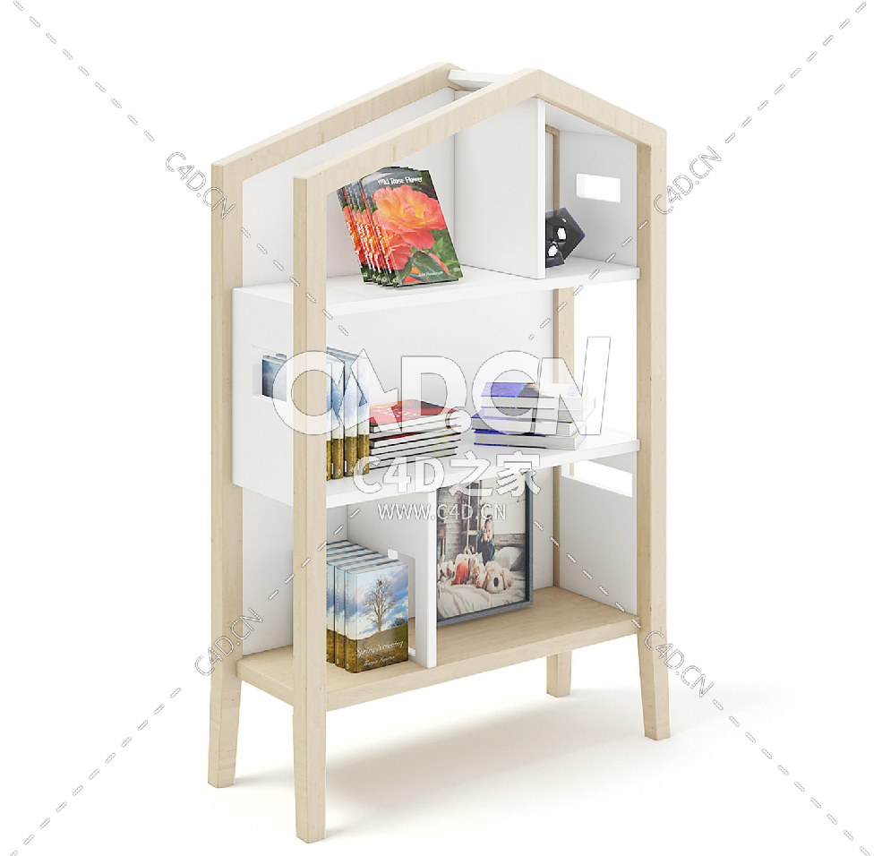 屋形架子C4D模型下载 House Shape Shelf - C4D之家 - 03.jpg