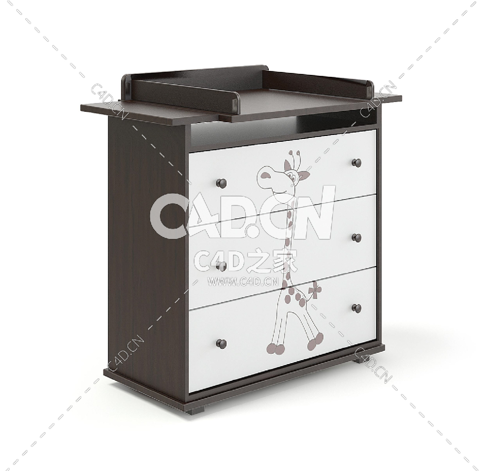 深色儿童橱柜C4D模型下载 Dark Children's Cabinet - C4D之家 - 10.jpg