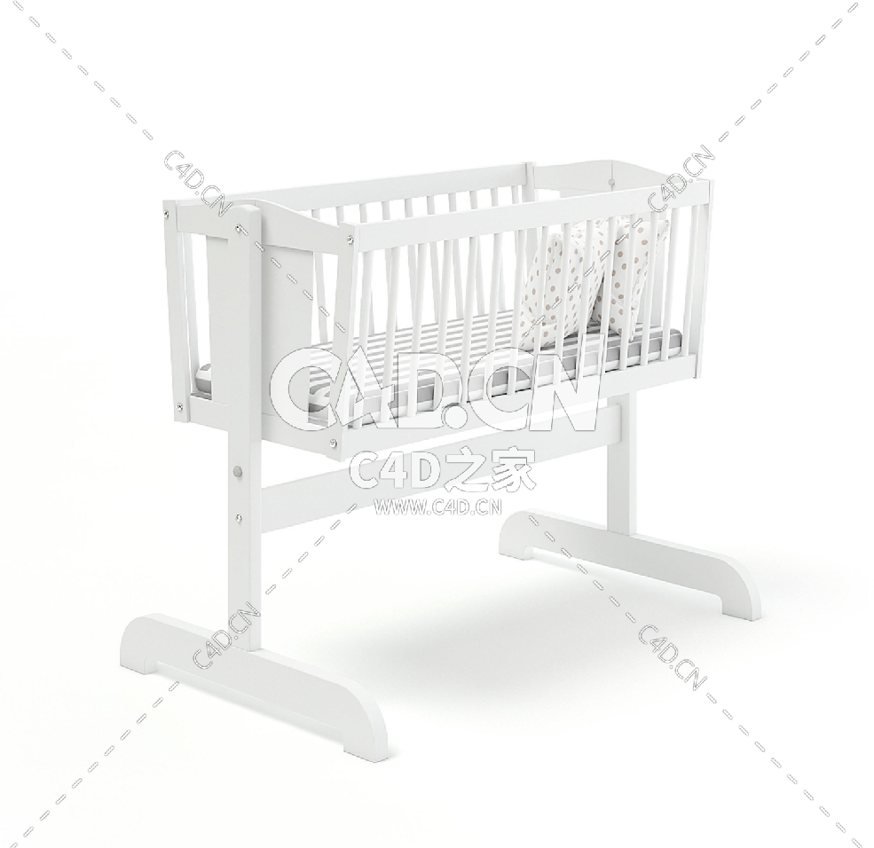 白色摇篮C4D模型下载 White Cradle - C4D之家 - 08.jpg