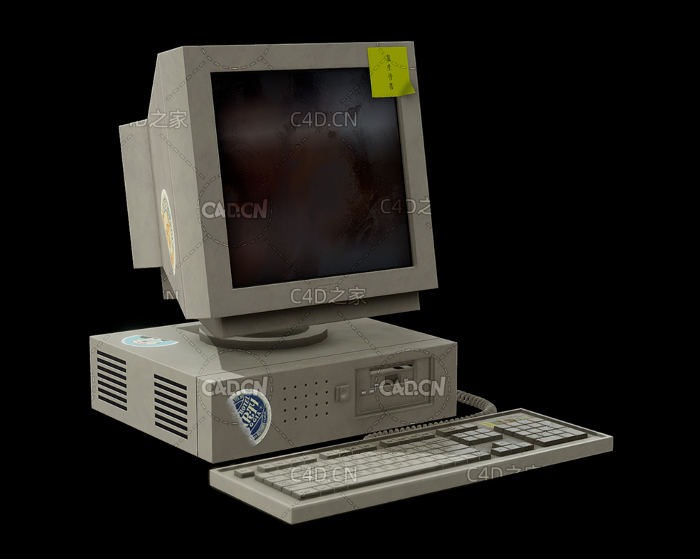 C4D大头显示器液晶老式电脑模型 - C4D之家 - 51.jpg