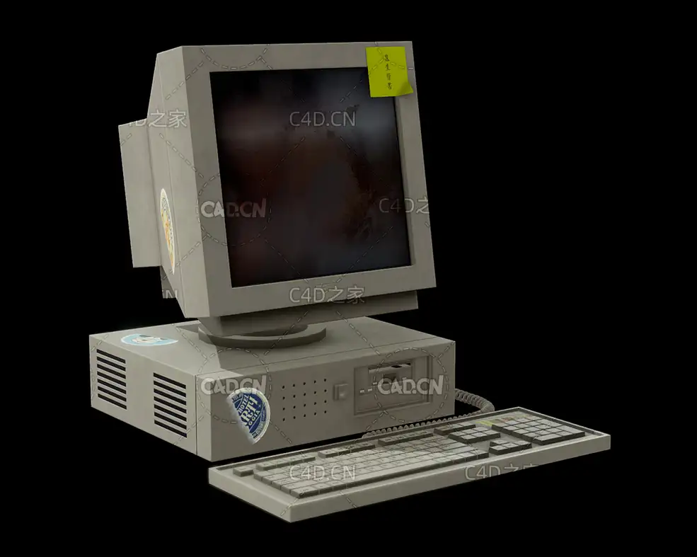C4D大头显示器液晶老式电脑模型 - C4D之家 - 51.jpg