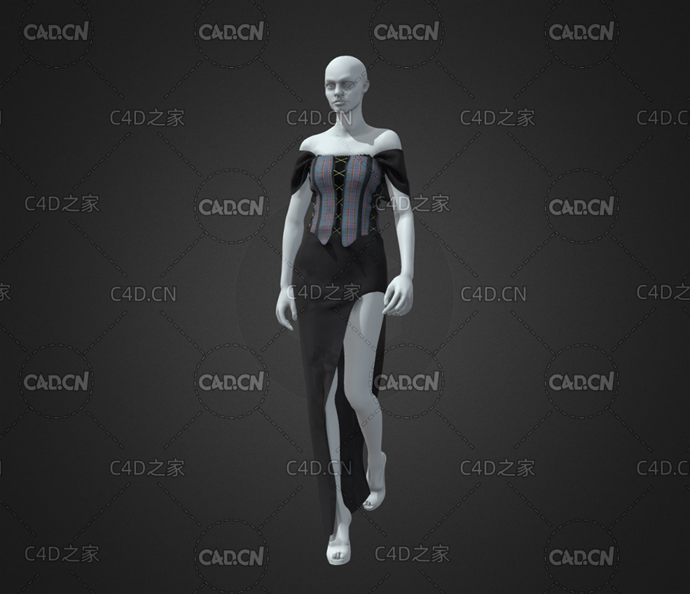 C4D天鹅绒连女性模特模型 - C4D之家 - 57.jpg