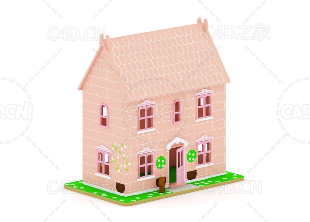 卡通房子玩具C4D模型 - C4D之家 - 06.jpg