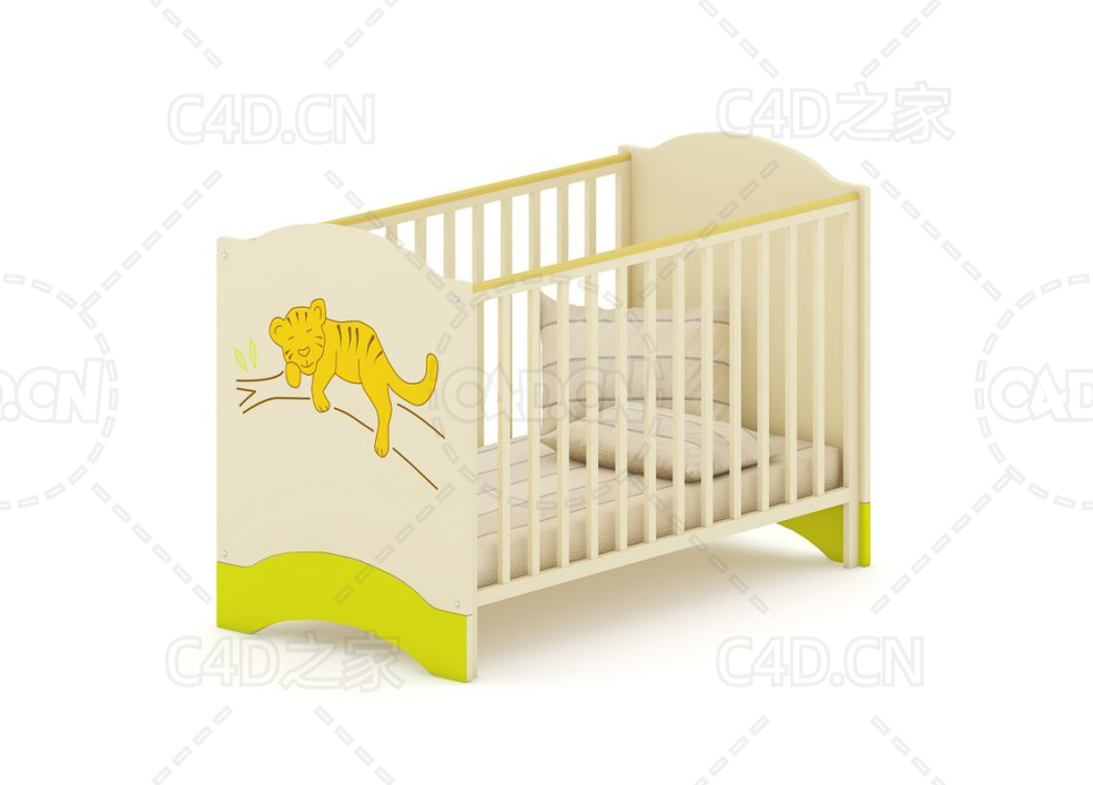 婴儿床C4D模型 - C4D之家 - 11.jpg