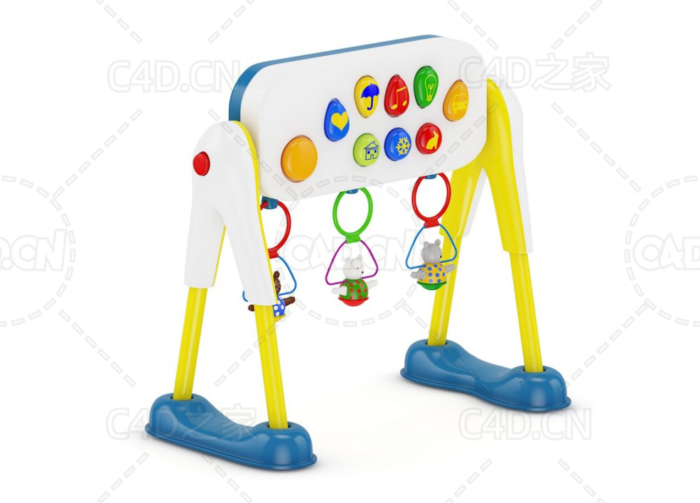 新生婴儿多功能音乐架互动摇篮益智玩具C4D模型 - C4D之家 - 17.jpg