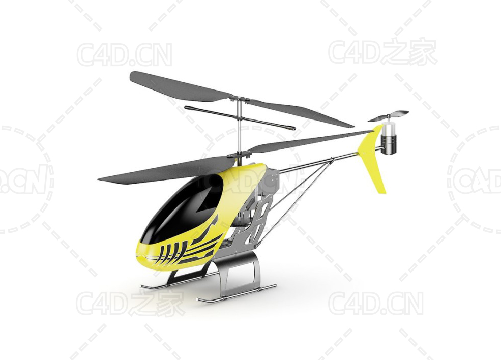 直升飞机玩具C4D模型