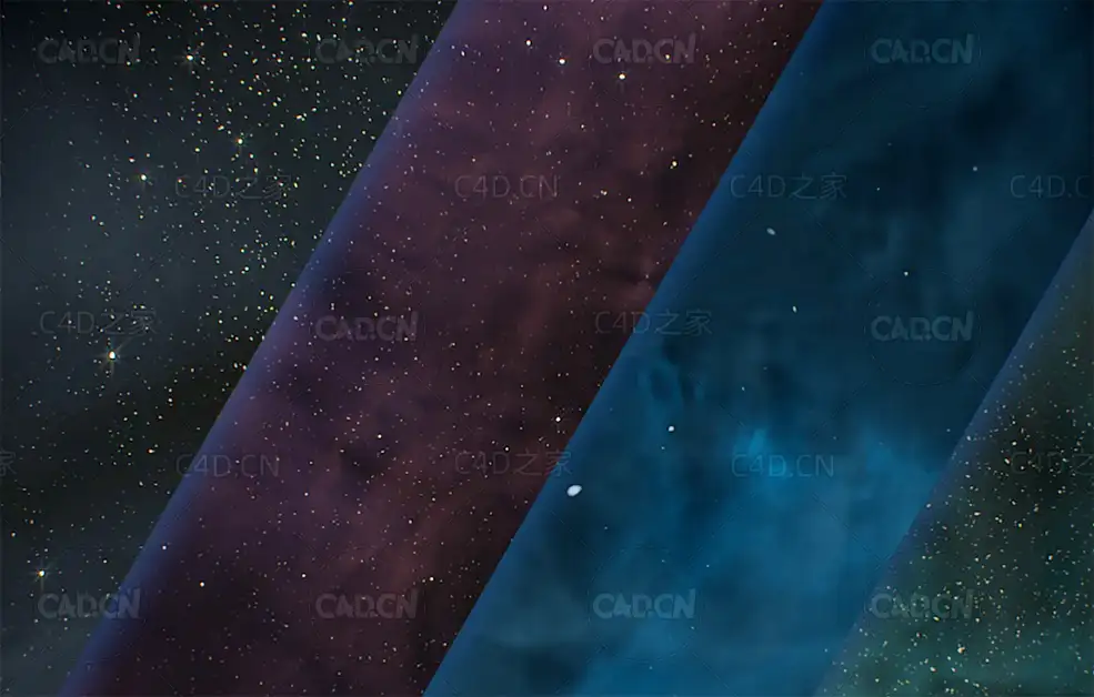C4D宇宙星空太空背景预设Space Backdrop Asset [C4D]