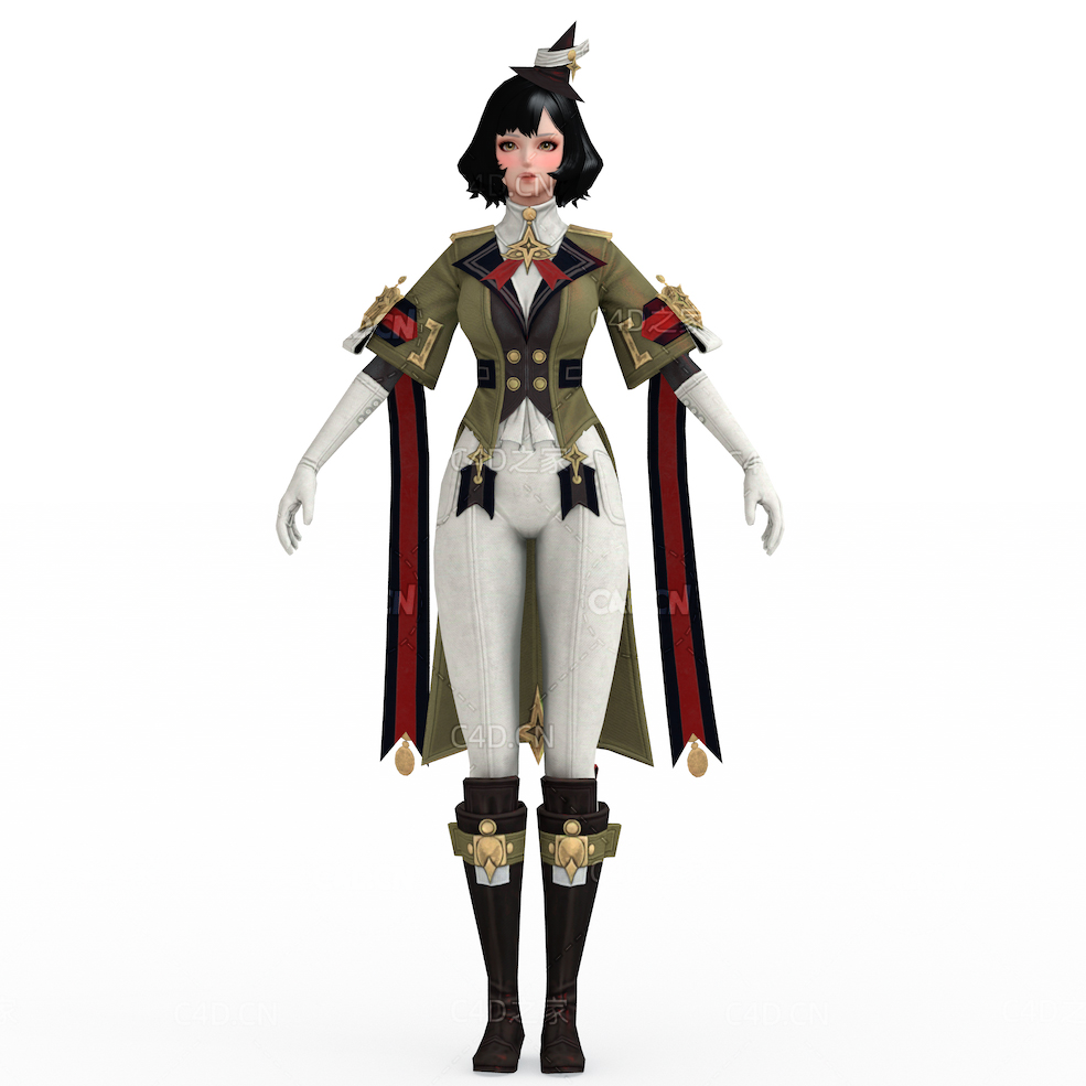 卡通动漫女孩角色模型 - C4D之家 - Poppins_v1.jpg