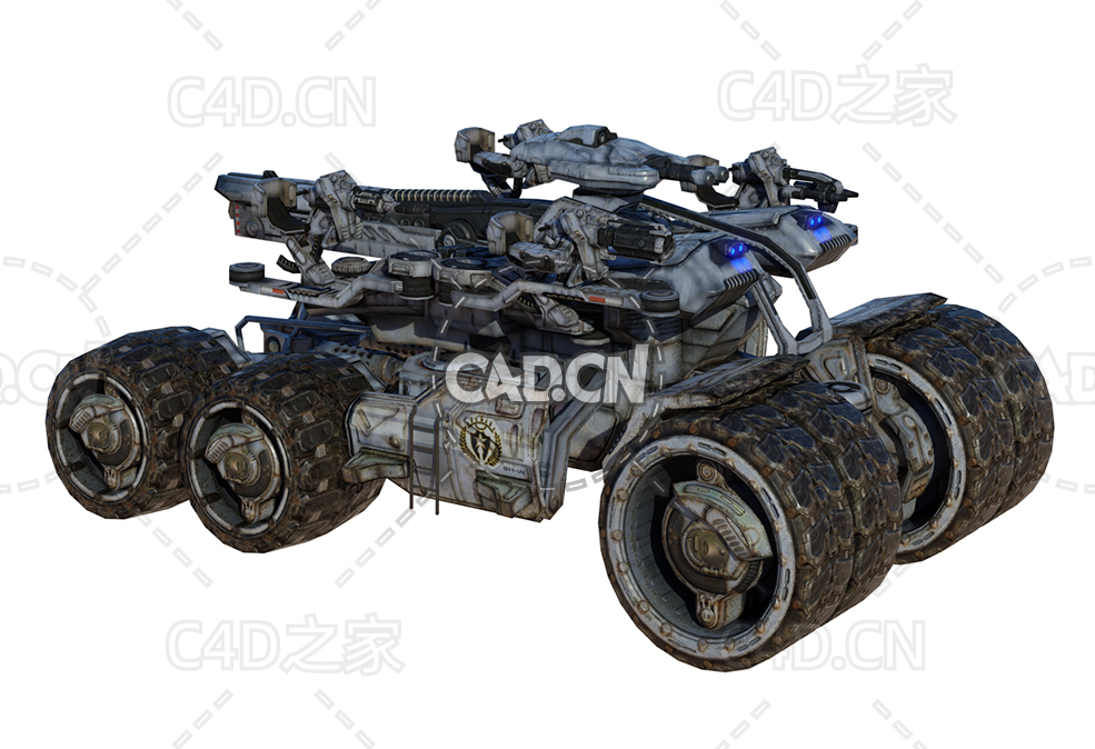 科幻武装战车C4D模型Leviathan - 3D Model