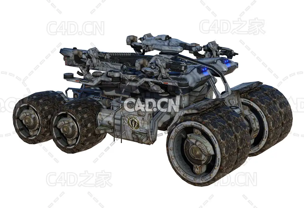 科幻武装战车C4D模型Leviathan - 3D Model
