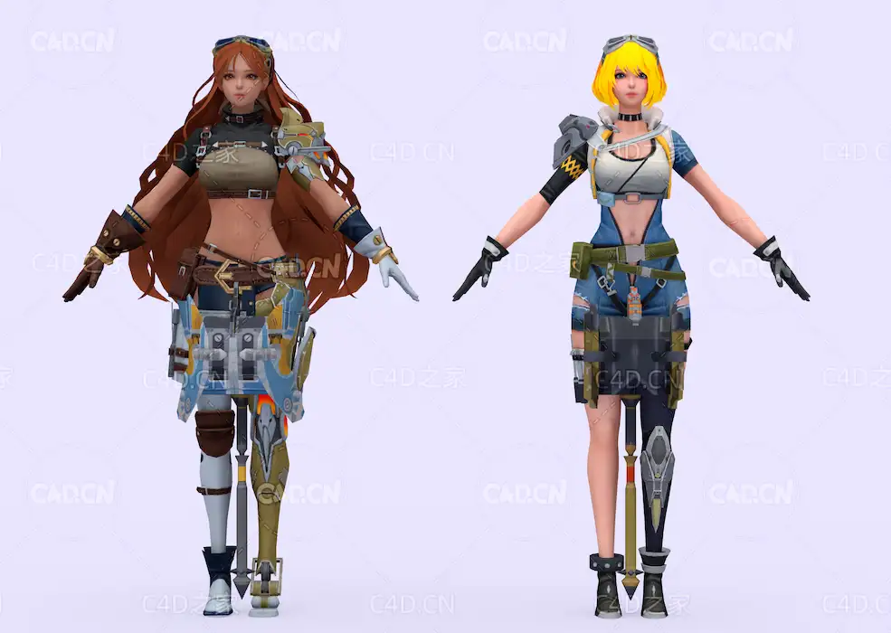 2个动漫卡通女孩角色模型Hephaistos - 3D Model - C4D之家 - Hephaistos_v1.jpg