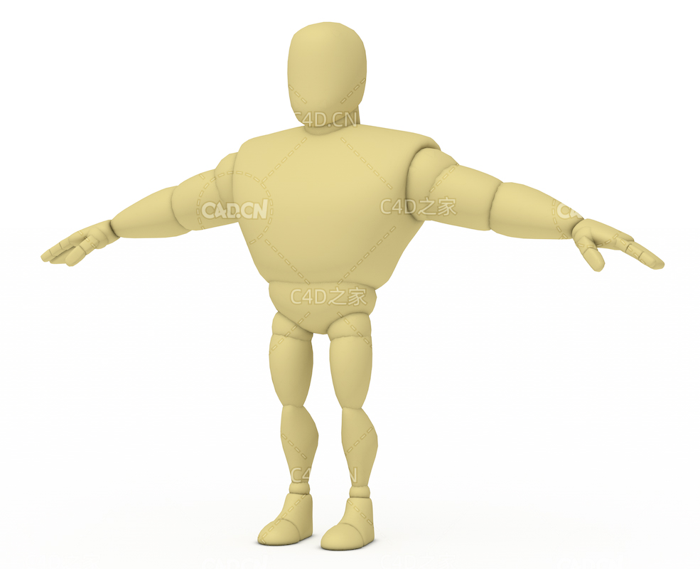健壮的肌肉先生卡通三维人物3d立体小人C4D模型 - C4D之家 - rigify-mr-sl.jpg