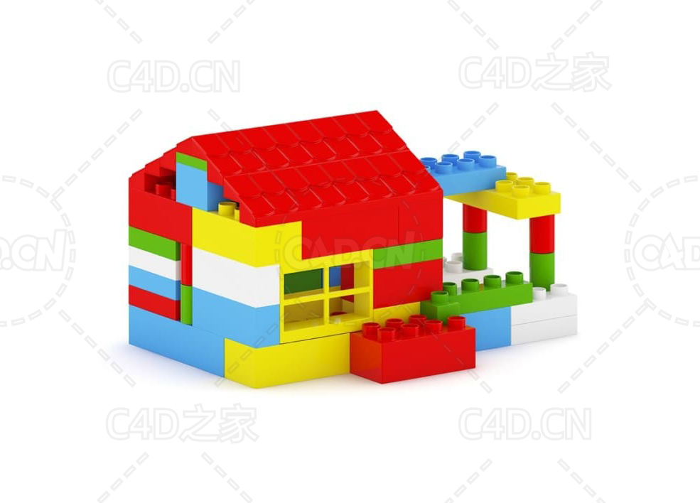 乐高建筑房子玩具C4D模型 - C4D之家 - 26.jpg