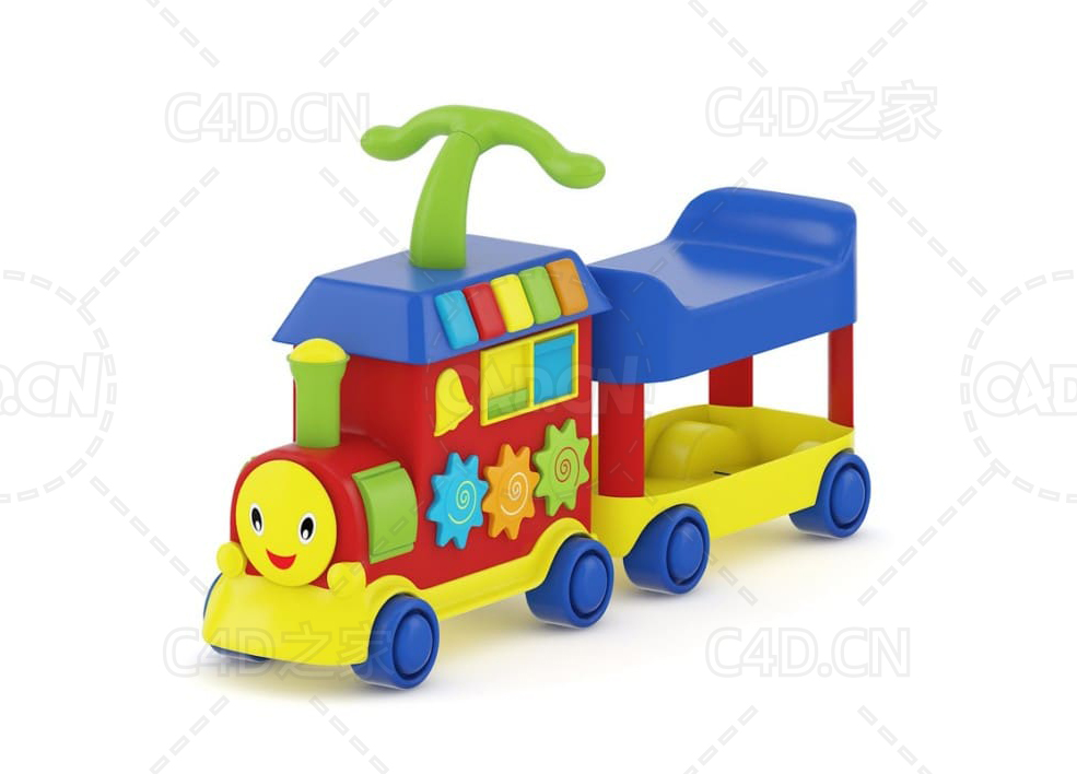 儿童卡通托马斯塑料小火车C4D模型
