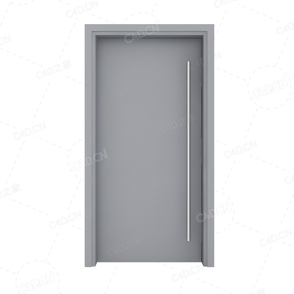 全封闭烤漆门酒店办公室门会议室门办公室门单开门长把手门长拉手平开门 - C4D之家 - cgaxis_models_79_76.jpg