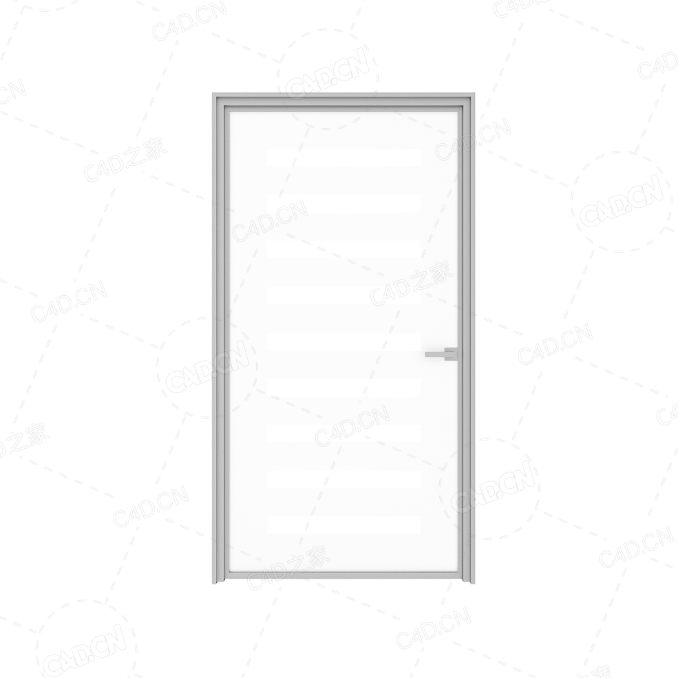 横条装饰磨砂玻璃门玻璃门会议室门厨房门单开门 - C4D之家 - cgaxis_models_79_85.jpg