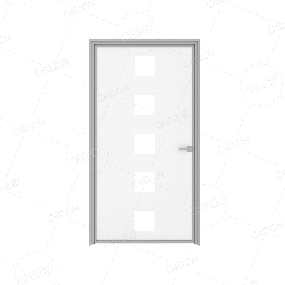 方块玻璃门磨砂玻璃门玻璃门会议室门厨房门单开门 - C4D之家 - cgaxis_models_79_84.jpg