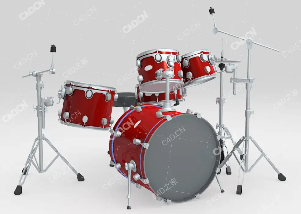 架子鼓爵士鼓乐器C4D模型detailed drum set - C4D之家 - blendswapdrums.jpg