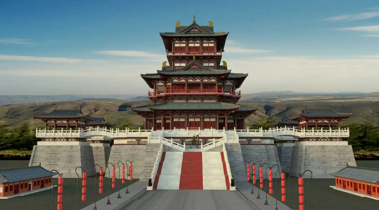 隋唐洛阳城广达楼三维建模（Cinema 4D＋VRay） - C4D之家 - 广达楼04.jpg