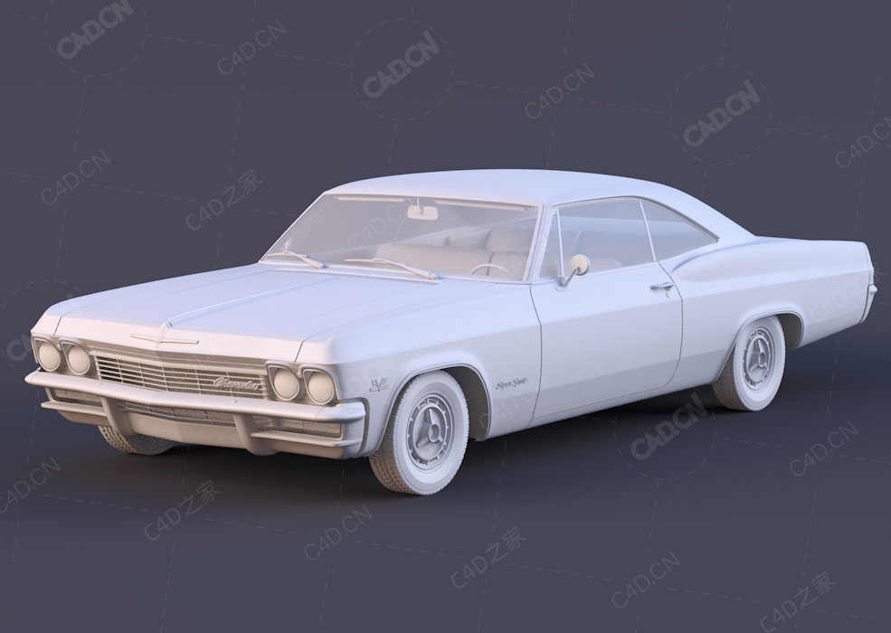复古汽车老款雪佛兰C4D模型chevrolet